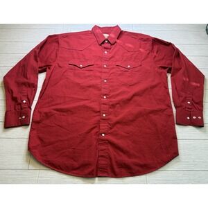 Resistol Double R Men's Western Rodeo Pearl Snap Long Sleeve Shirt‎ XXL Cotton